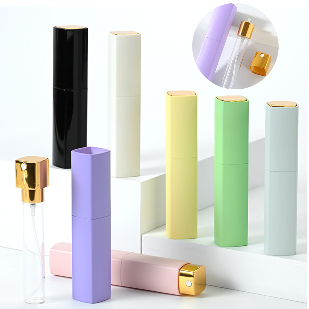Misting Bottle Fine - Neuer heißer 10ML quadratischer drehbarer ABS-Parfümzerstäuber,